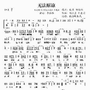 无法原谅_歌谱投稿