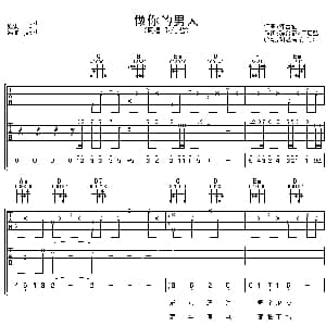 做你的男人 吉他谱 张信哲 陈台证 何启弘 陈台证