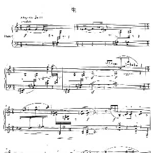 生旦净末丑 生 钢琴谱 王阿毛