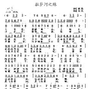 拉萨河之缘_歌曲简谱_词曲:银燕 武俊毅