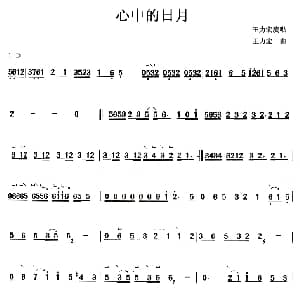 古筝谱 | 心中的日月 王力宏