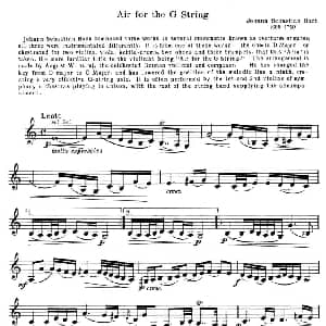 小提琴谱 | AIR FOR THE G STRING