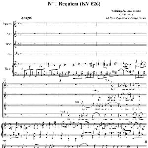 萨克斯谱 | N°1 Requiem KV 626 萨克斯四重奏 钢琴伴奏