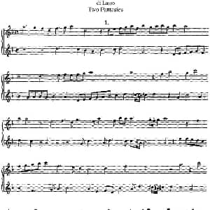 长笛曲谱 | 迪.拉索长笛二重奏2段幻想曲 Two Fantasies di Lasso 迪.拉索