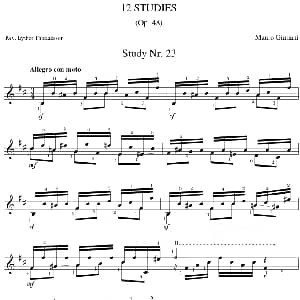 Mauro Giuliani 12 Studies,Op.48 吉他谱