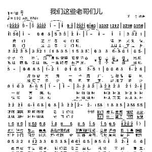 我们这些老哥们儿_歌曲简谱_词曲:湛才 湛才