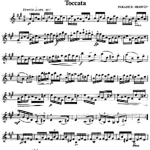 小提琴谱 | Toccata 海菲茨 PARADIES