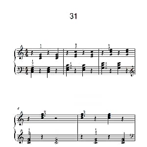和弦练习 31 钢琴谱
