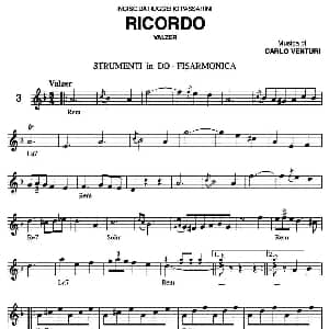 手风琴谱 | CARLO VENTURI 怀念圆舞曲