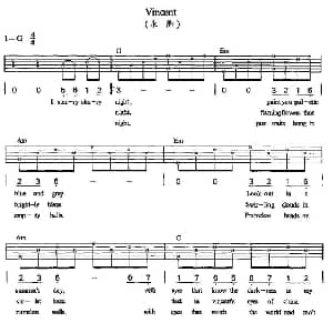 Vincent 吉他谱