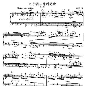 手风琴谱 | b小调二部创意曲 No.15 J S 巴赫