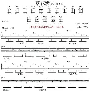 落花满天 吉他谱 白杏薇 邓志舜Louis Tang 柯琳达 邓志舜Louis Tang