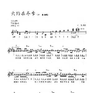 电子琴谱 | 大约在冬季 线简混排弹唱谱 齐秦 齐秦