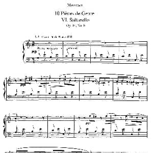 Dix Pièces de Genre Op.10 钢琴谱 朱尔斯 埃米尔 马斯涅