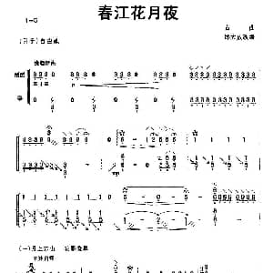 琵琶谱 | 春江花月夜 琵琶 古筝 邱大成改编