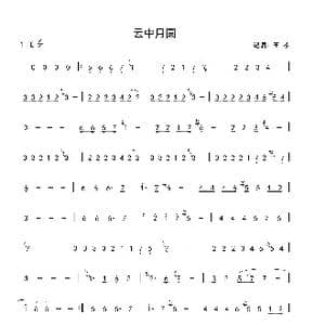 云中月圆_歌曲简谱_词曲:记谱:王,琴