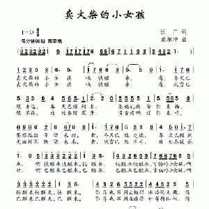 卖火柴的小女孩_儿歌乐谱_词曲:张广 施旭冲