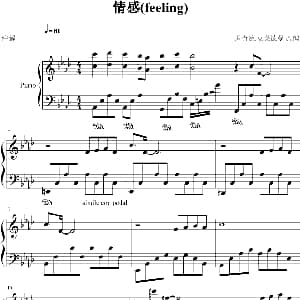 情感 钢琴谱 随风制谱