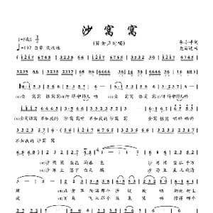 沙窝窝_歌曲简谱_词曲:李小平 赵海远