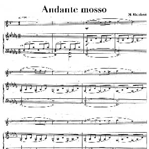 萨克斯谱 | Andante mosso 中音萨克所 钢琴伴奏 M Marchesi