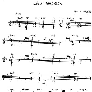 LAST WORDS 吉他谱