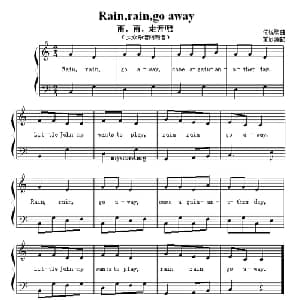 Rain,rain,go away_外国歌谱