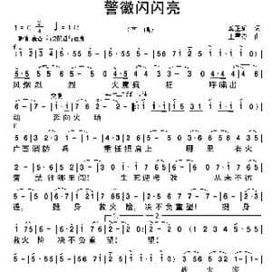 警徽闪闪亮_歌曲简谱_词曲:龚正斌 王雪玲