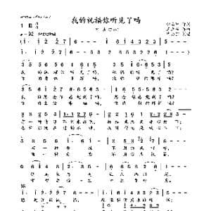 我的祝福你听见了吗_歌曲简谱_词曲:郝立轩 王立东