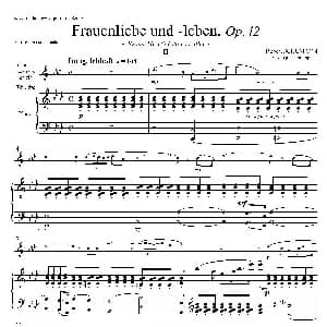 萨克斯谱 | 妇女的爱情与生活 Op42 Ⅱ 高音萨克斯 钢琴伴奏 R.舒曼