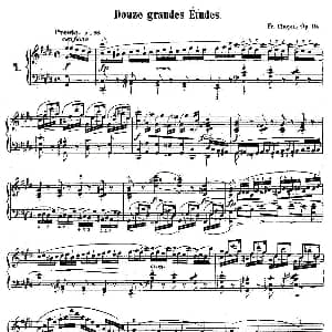 肖邦钢琴练习曲 Op.10之四 钢琴谱 肖邦