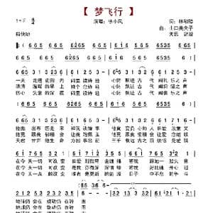 梦飞行_歌谱投稿_词曲:林敏聪 山口美央子