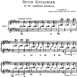 Suite Espanola Op.47 钢琴谱 埃赛克 阿尔贝尼兹