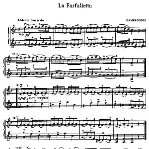 小提琴谱 | La Farfalletta 小蝴蝶 小提琴二重奏 巴特鲁姆 坎帕尼奥利