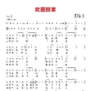欢迎回家_歌曲简谱_词曲:萧思林 向邦瑜