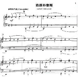 追逐布鲁斯 钢琴谱