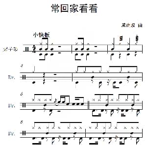 常回家看看 架子鼓谱 戚建波