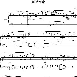 拨动生命 钢琴谱