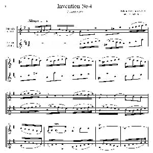 萨克斯谱 | Inventions 巴赫15首创意曲 二重奏—4