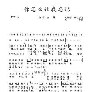 你怎么让我忘记_歌谱投稿_词曲:王红彬 姚瑞倩 李青