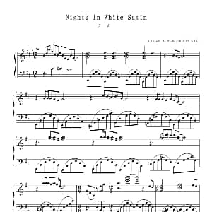 Nights In White Satin 钢琴谱