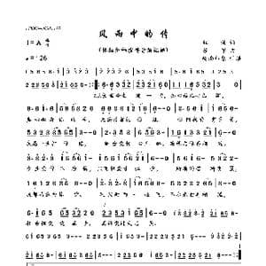 风雨中的情_歌曲简谱_词曲:红袖 苏军