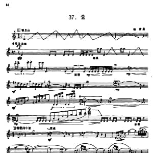 索 箫 五线谱 杨青