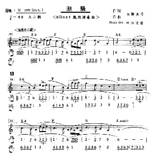 朝骚 钢琴谱 五轮真弓曲 林文信