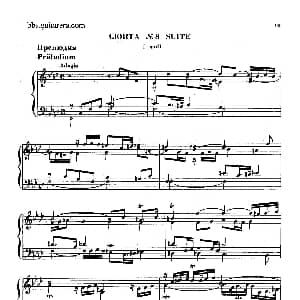 Suite No.8 in f Minor HWV 433 钢琴谱 亨德尔