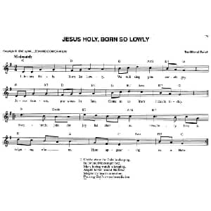 JESUS HOLY,BORN SO LOWLY_外国歌谱