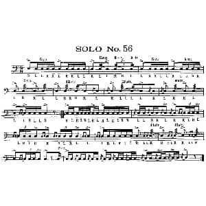 美国军鼓 SOLO No.56 60 爵士鼓谱