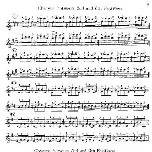 小提琴谱 | 小提琴换把练习曲 第二部分 盖洛德 尤斯特