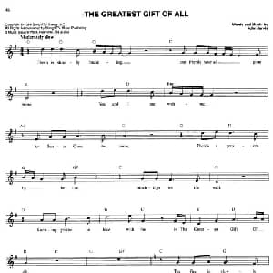 THE GREATEST GIFT OF ALL_外国歌谱