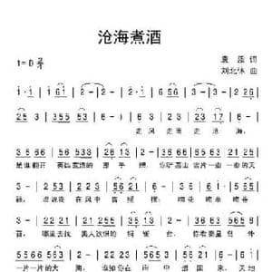 沧海煮酒_民歌简谱_词曲:袁质 刘北休