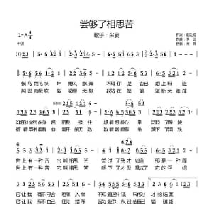 尝够了相思苦_通俗唱法乐谱_词曲:路延成 李洁